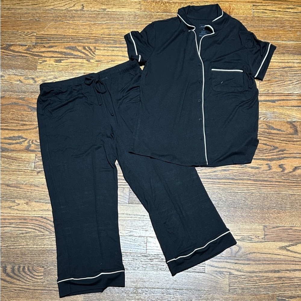 Women's Black Pajama Set - Picture 3 of 8